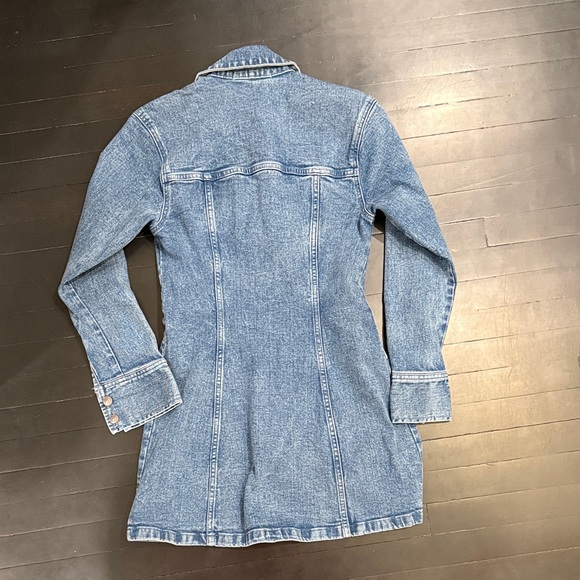 Abercrombie & Fitch Blue Denim Mini Skirt Dress Size XSP - Picture 4 of 4